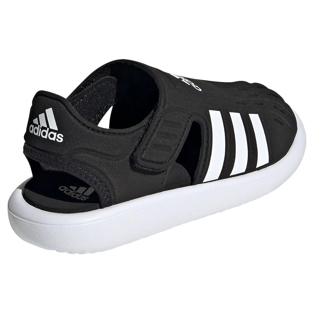 ADIDAS Closed Toe Water Sandals Velcro Black & White Kid’s Size 2 NEW UNISEX - Picture 15 of 16